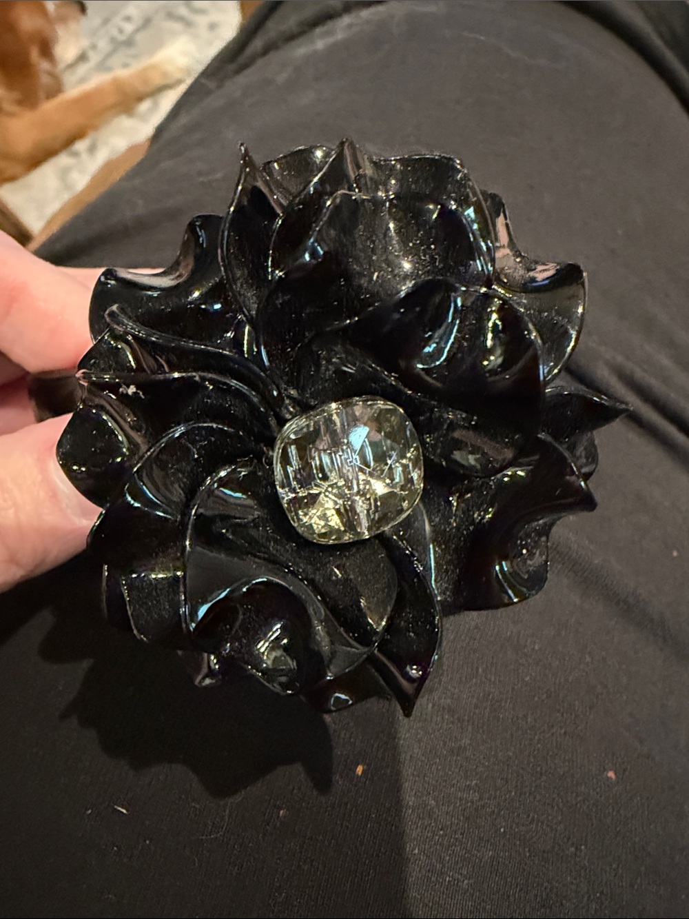 Plastic Stretch Statement Flower Bracelet
